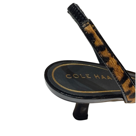 🔥SALE🔥COLE HANN NOELLA BOW CALF HAIR LEOPARD PRINT SLINGBACK PUMPS SZ 8 B NWOT - Picture 10 of 13